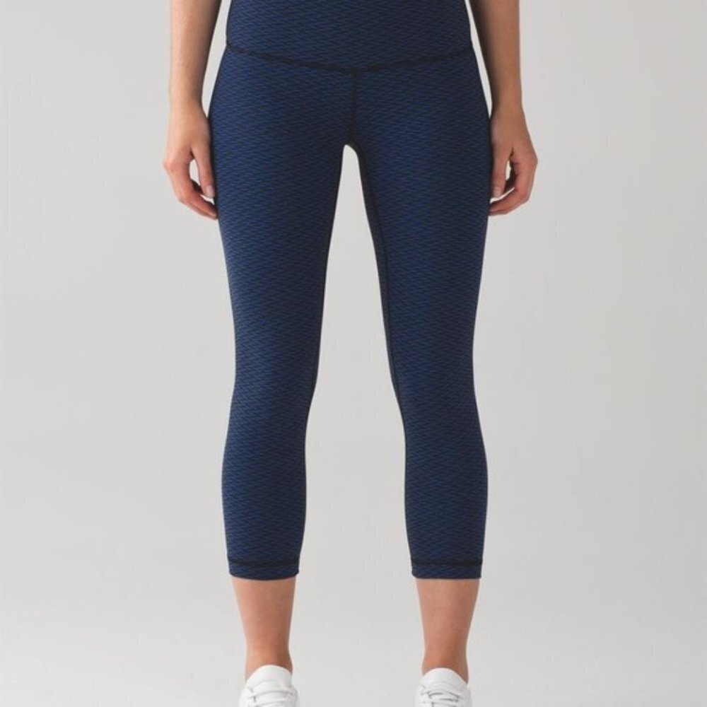 Lululemon Wunder Under Crop Yoga Legging Tights High Rise Waist Womens Size 4 - Picture 3 of 7